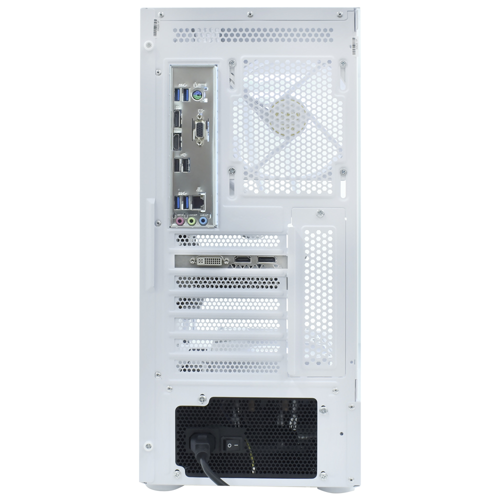 PC MONTADO GAMER AMD RYZEN 5 4.6GHZ/16GB/256GB SSD/VGA RX580 8GB/ARGB/LINUX BRANCO