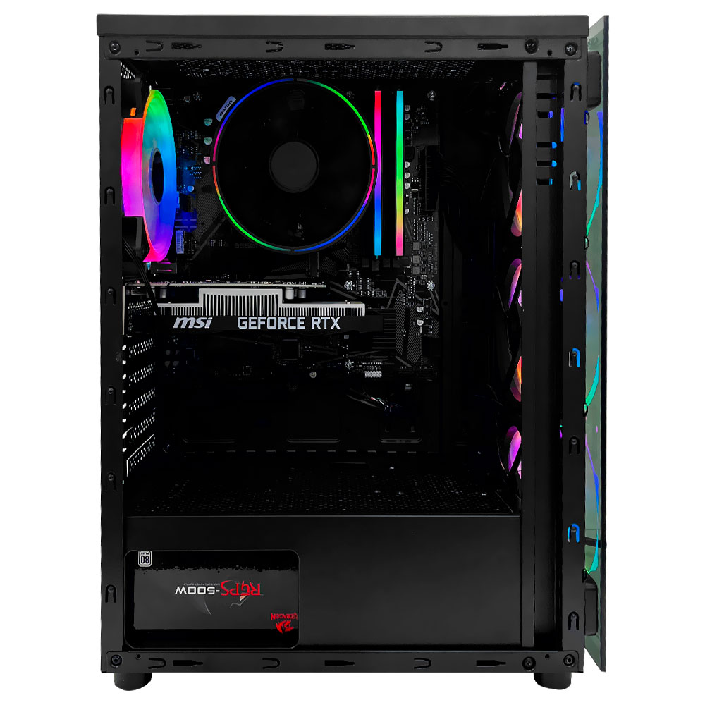 PC Montado Gamer AMD Ryzen 5 4500 de 4.1GHz 16GB de RAM / 512GB SSD / GeForce RTX3050 6GB - Preto