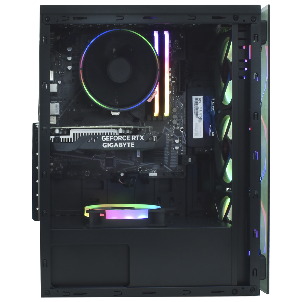 PC Montado Gamer AMD Ryzen 5 4500 de 4.1GHz 16GB de RAM / 512GB SSD / GeForce RTX3050 6GB - Preto