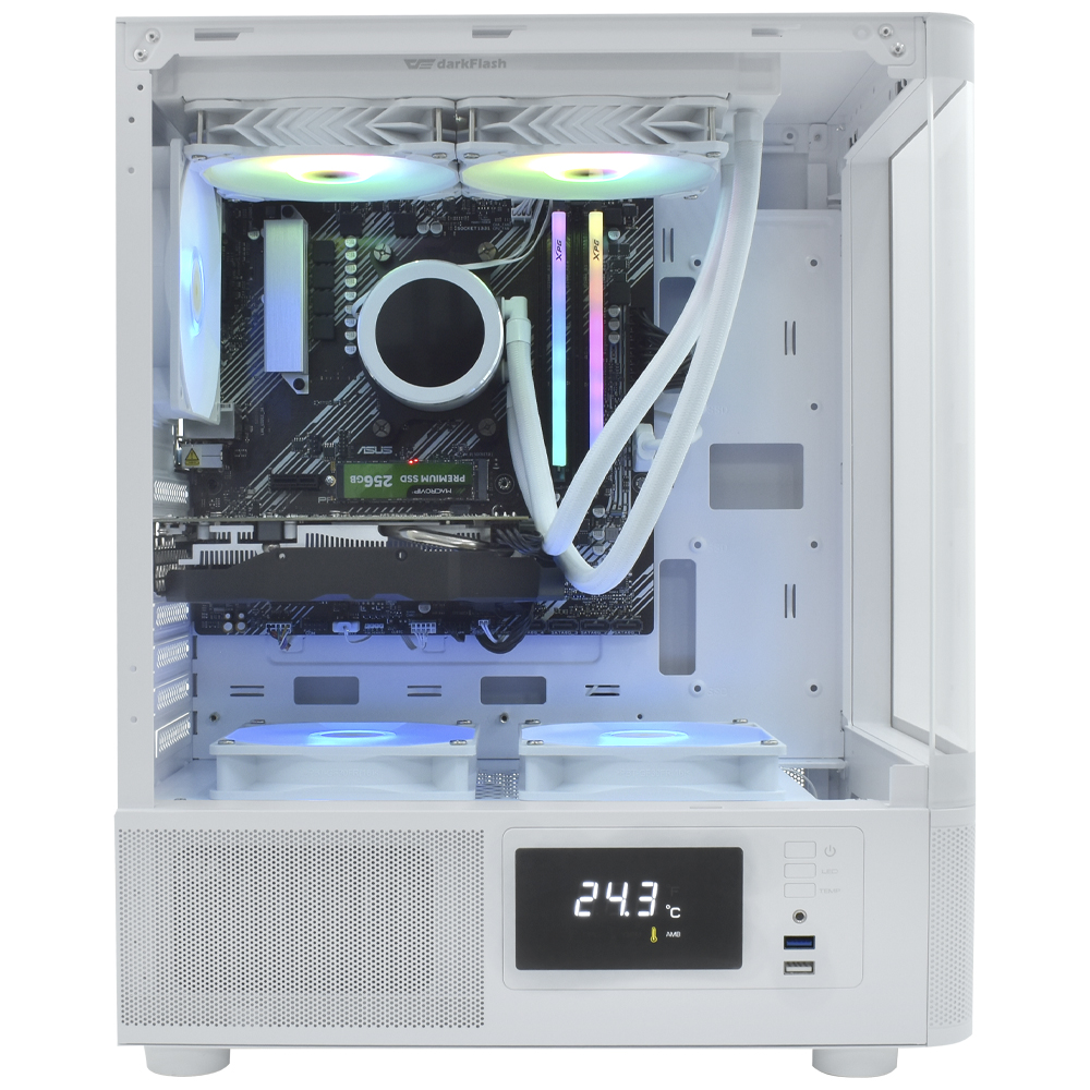 PC Montado Gamer AMD Ryzen 5 5600X de 4.6GHz 16GB de RAM / 256GB SSD / Radeon RX580 8GB - Branco
