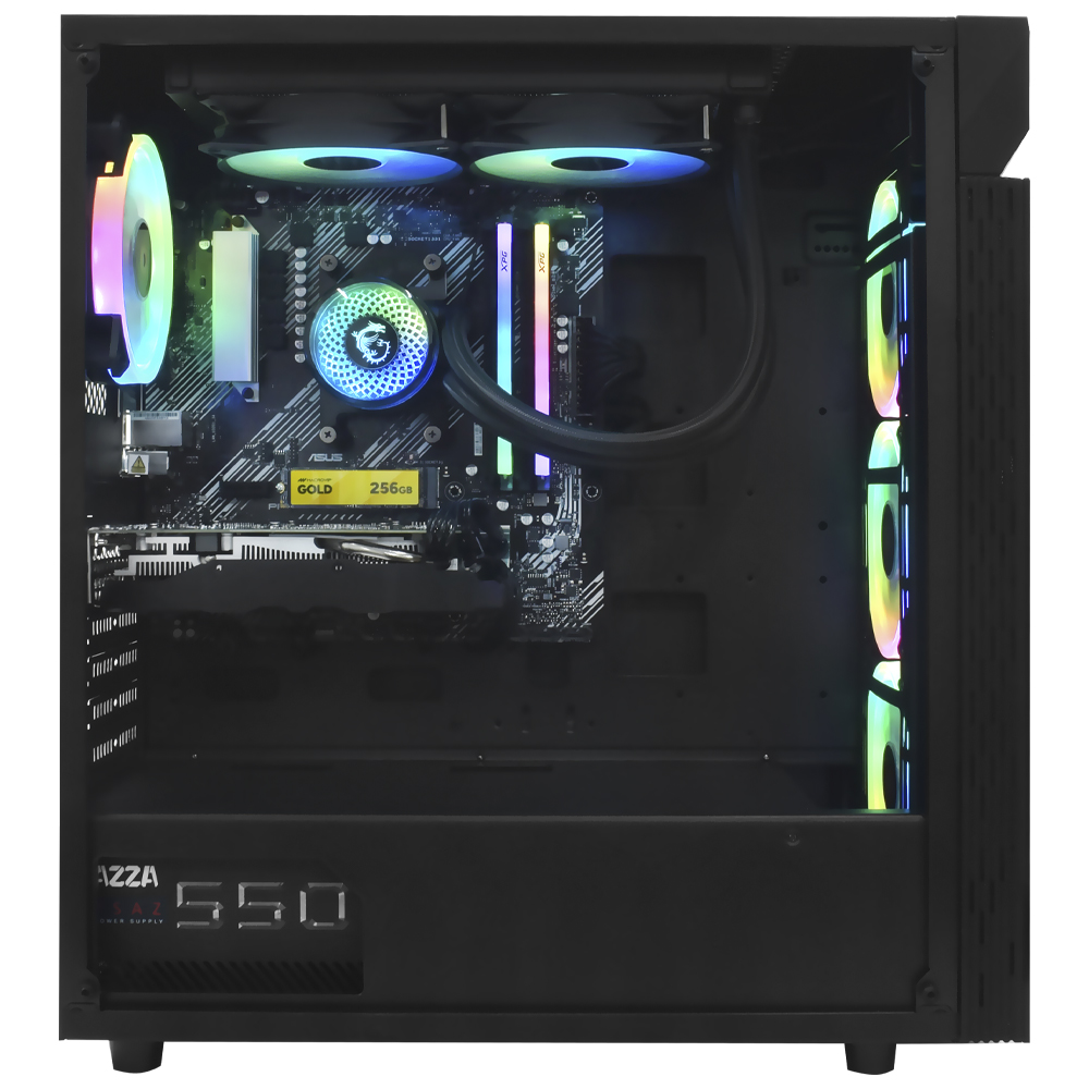 PC MONTADO GAMER AMD RYZEN 7 4.6GHZ/16GB/256GB SSD/VGA RX580 8GB/RGB/LINUX PRETO