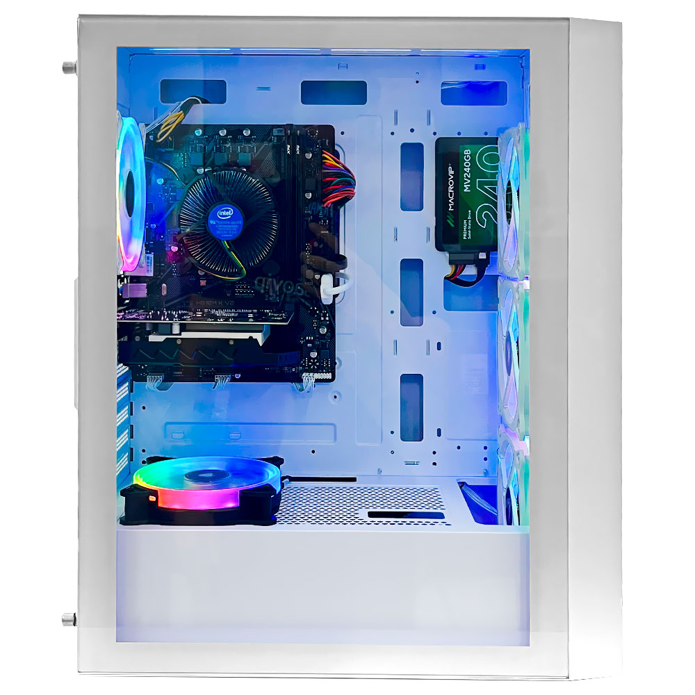 PC Montado Gamer Intel Core i3 10100F de 3.6GHz 16GB de RAM / 240GB SSD / GeForce GTX750TI 4GB - Branco