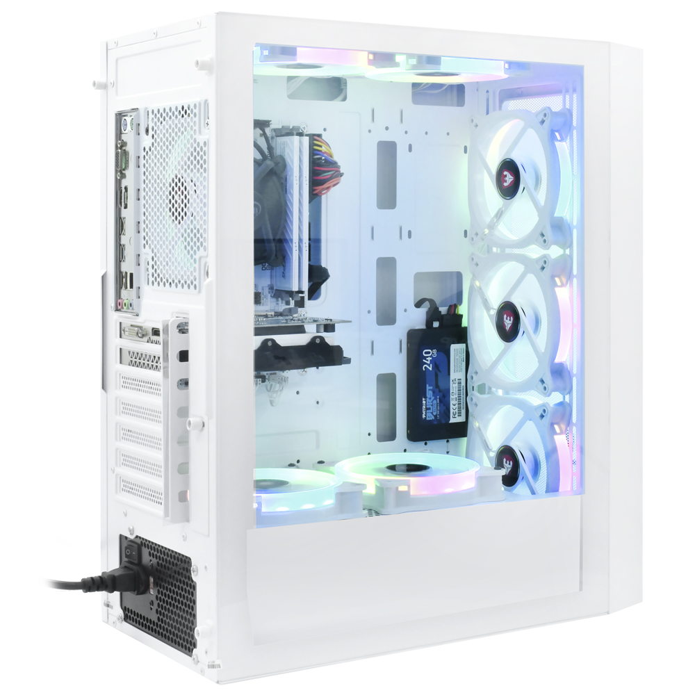 PC Montado Gamer Intel Core i3 10105F de 3.5GHz 16GB de RAM / 240GB SSD / Radeon RX550 4GB - Branco
