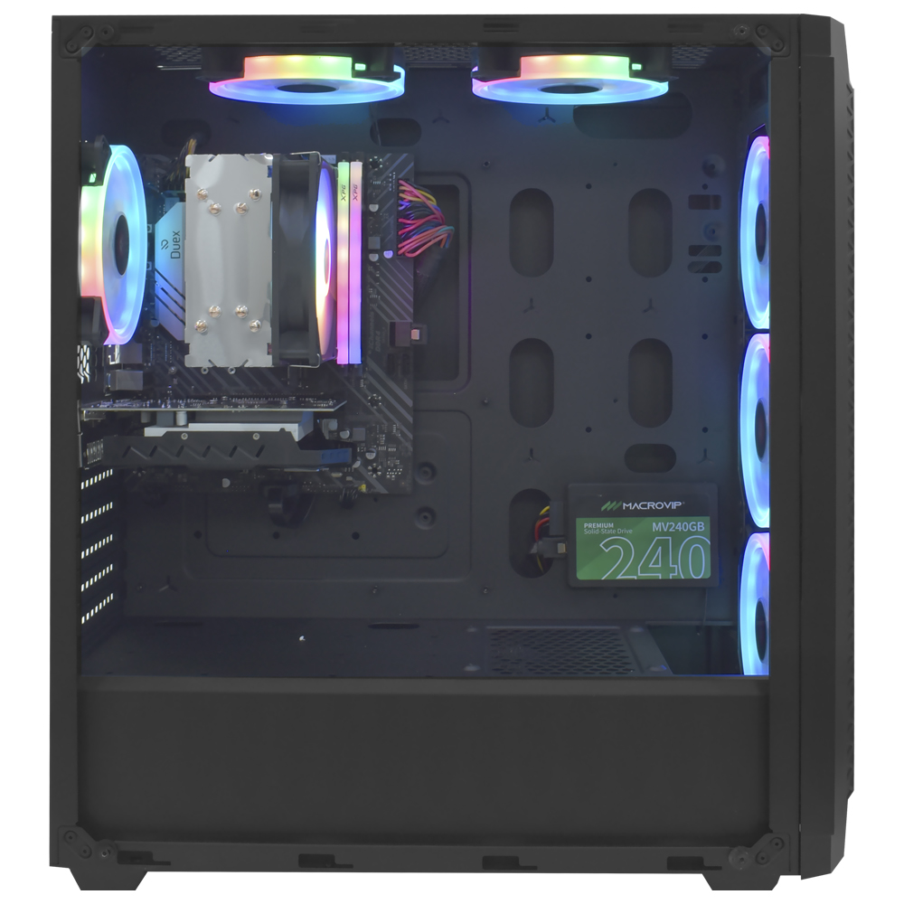 PC Montado Gamer Intel Core i3 10105F de 3.7GHz 16GB de RAM / 240GB SSD / GeForce GTX750TI 4GB + Mouse / Teclado - Preto