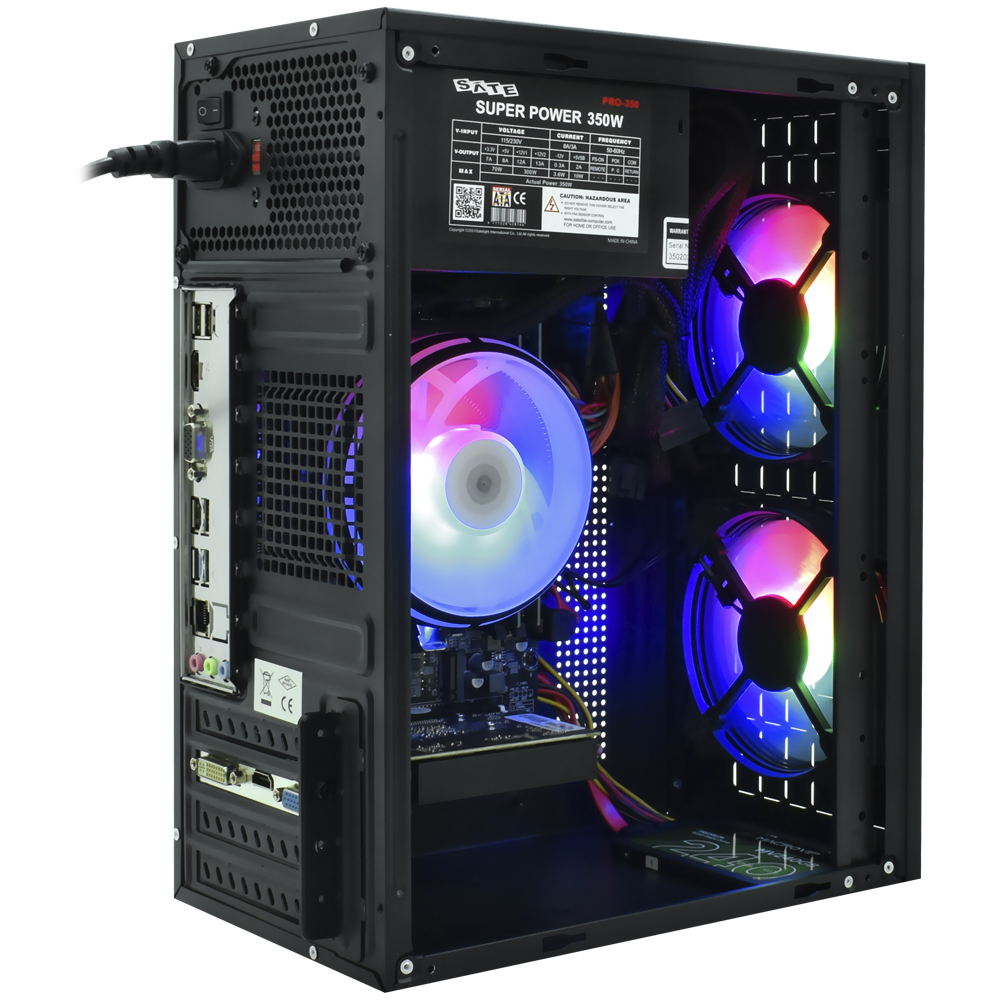 PC Montado Gamer Intel Core i3 6100T de 3.4GHz / 16GB de RAM / 240GB SSD / GeForce GT730 4GB +  Kit Gamer - Preto