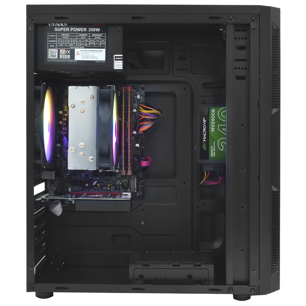PC Montado Gamer Intel Core i3 7100 de 3.4GHz / 16GB de RAM / 240GB SSD / GeForce GT730 4GB +  Kit Gamer - Preto