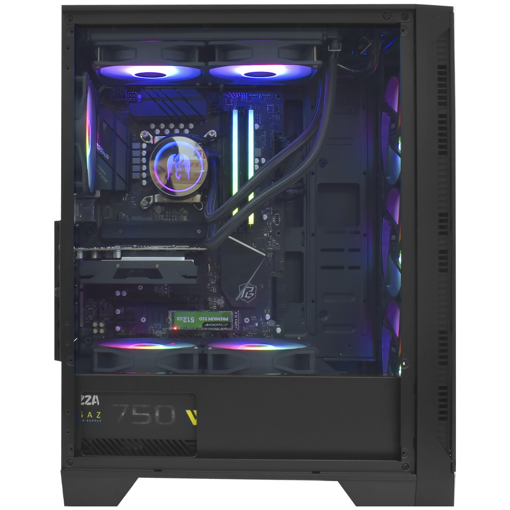 PC Montado Gamer Intel Core i5 12400F de 2.5GHz 32GB de RAM / 512GB SSD / GeForce GTX1050TI 4GB - Preto