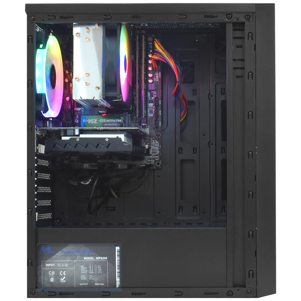 PC Montado Gamer Intel Core i5 2500 de 3.3GHz 16GB de RAM / 256GB SSD / GeForce GTX750TI 4GB + Kit Gamer - Preto