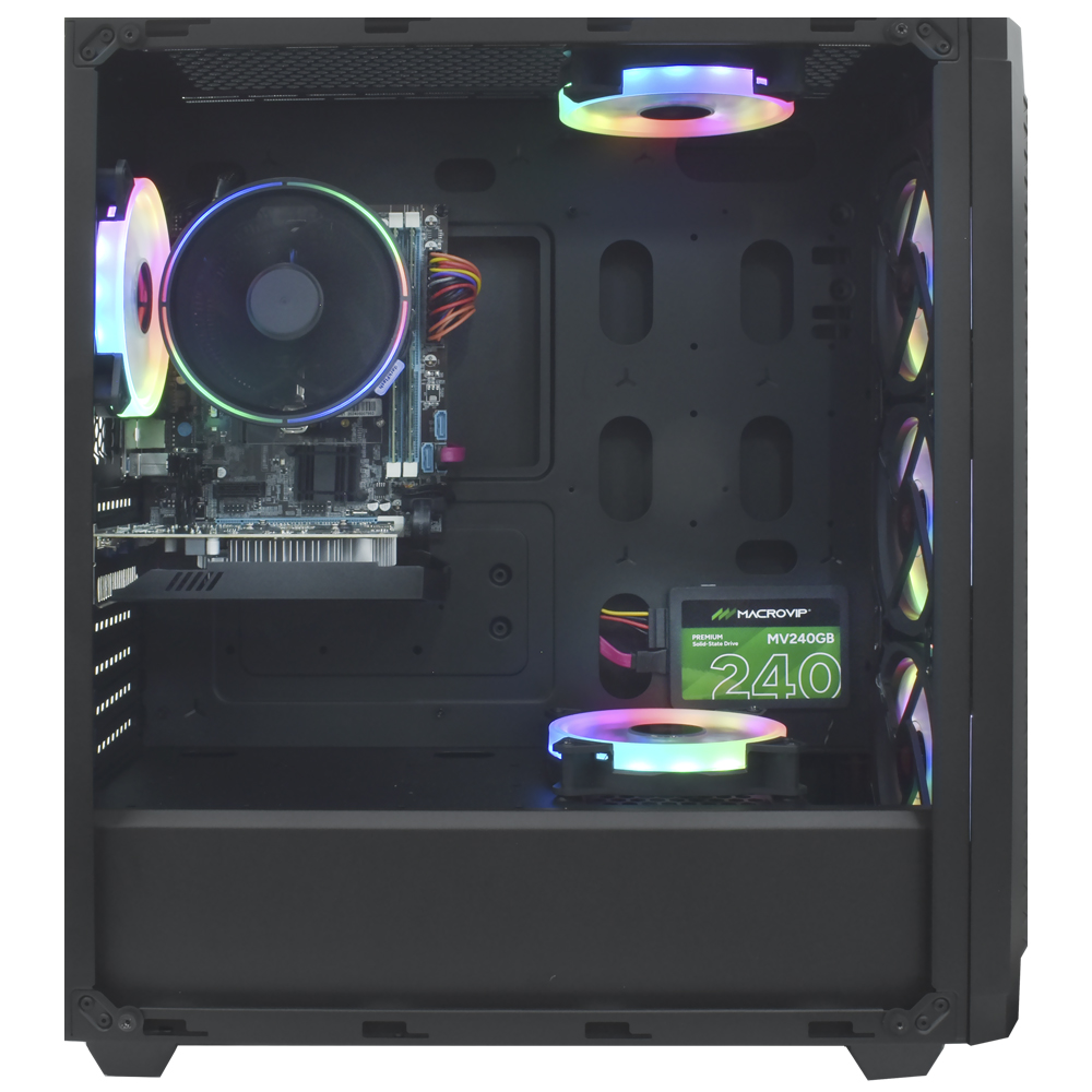 PC Montado Gamer Intel Core i7 3770 de 3.4GHz 16GB de RAM / 240GB SSD / GeForce GTX750 4GB + Mouse / Teclado - Preto