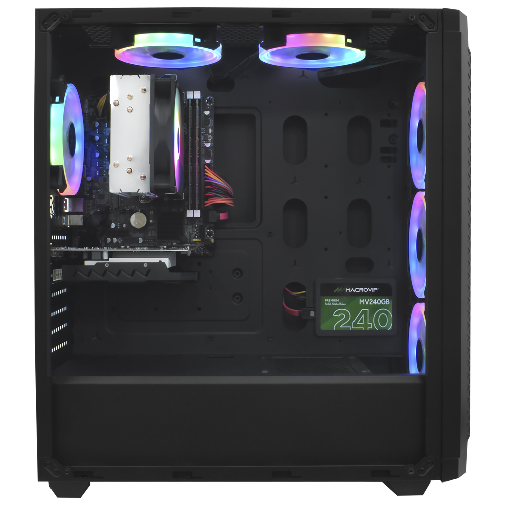 PC Montado Gamer Intel Core i7 3770 de 3.4GHz 16GB de RAM / 240GB SSD / GeForce GTX750 4GB + Mouse / Teclado - Preto