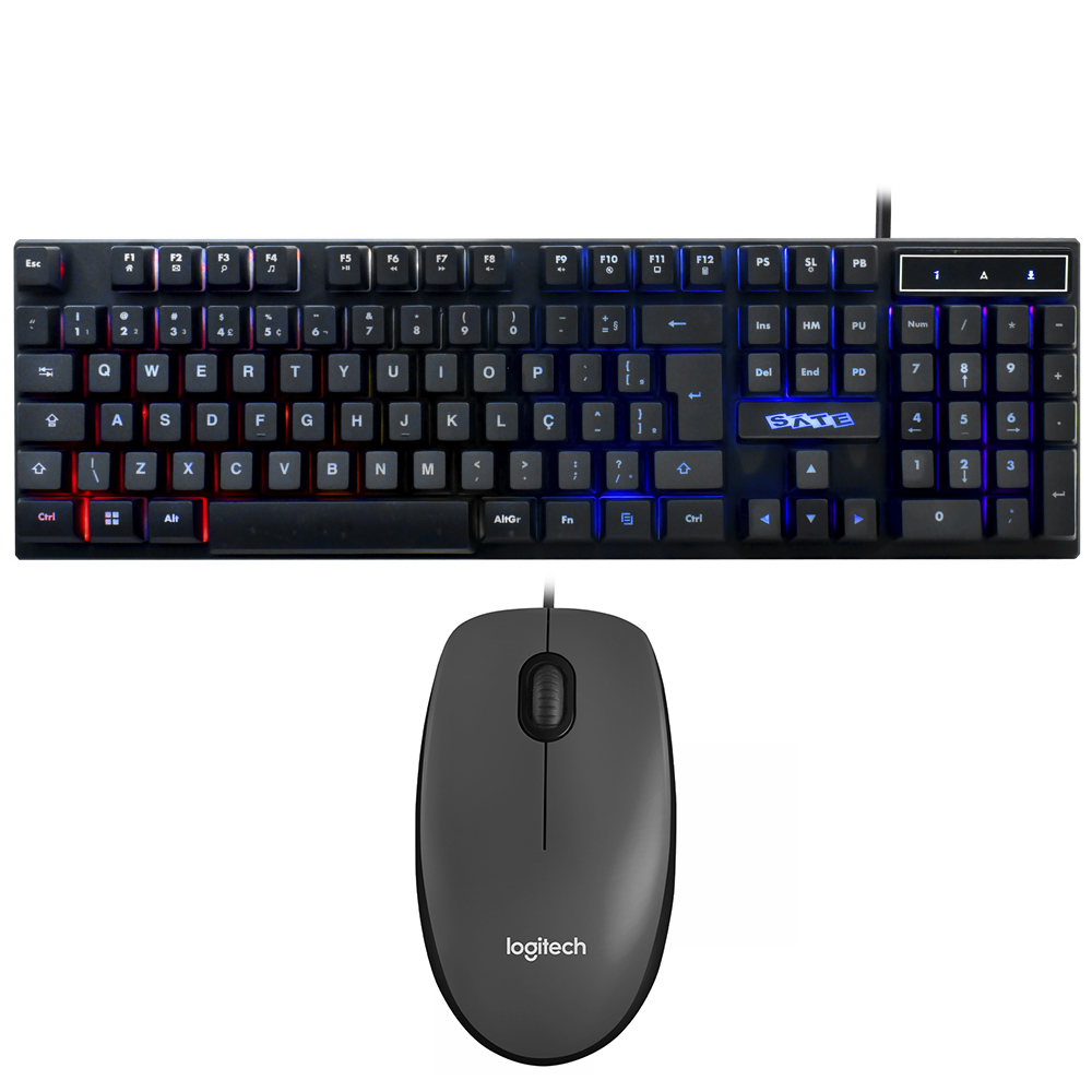 PC Montado Gamer Intel Core i7 3770 de 3.4GHz 16GB de RAM / 240GB SSD / GeForce GTX750 4GB + Mouse / Teclado - Preto