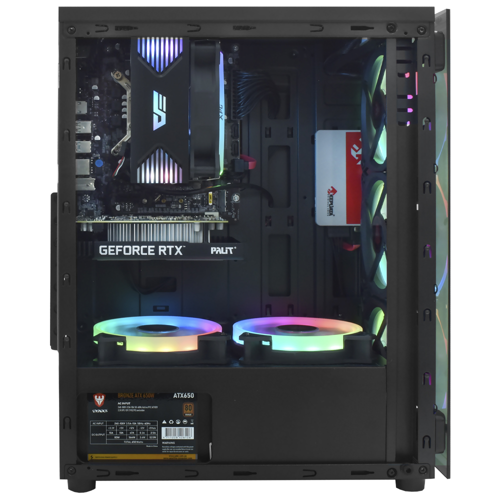 PC Montado Gamer Intel Core i7 6700 de 3.2GHz 16GB de RAM / 512GB SSD / GeForce RTX3050 6GB - Preto