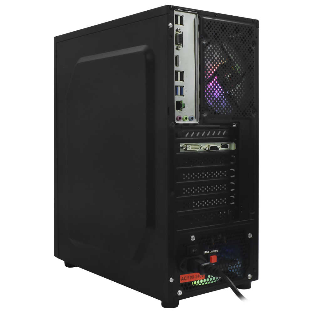 PC Montado Gamer Intel Core i7 7700 de 3.6GHz 16GB de RAM / 512GB SSD / GeForce GTX750TI 4GB + Kit Gamer - Preto