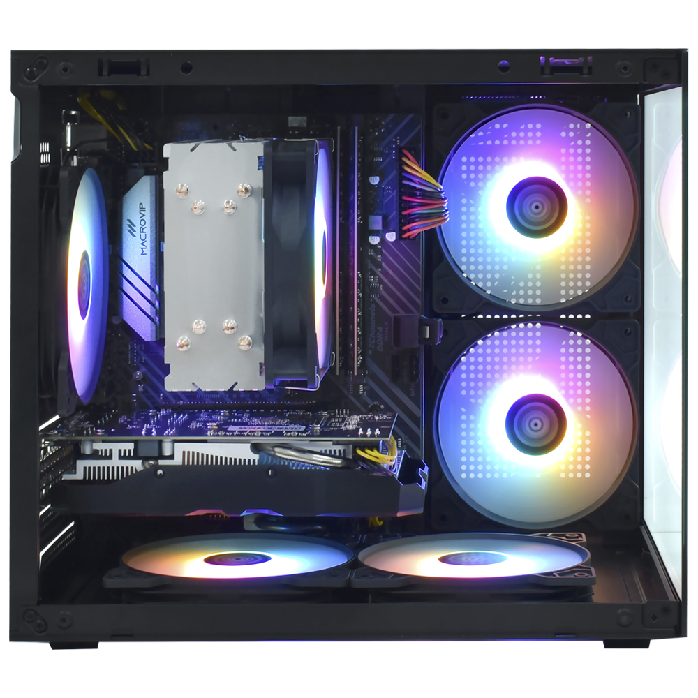 PC Montado Gamer Macrovip Intel Core i3 10105 de 3.7GHz 16GB de RAM / 240GB SSD / Radeon RX580 8GB - Preto