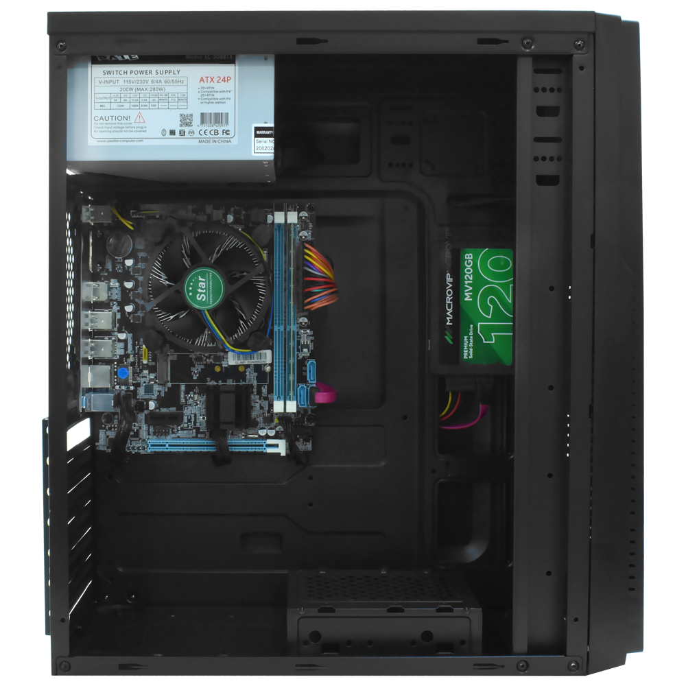 PC Montado Intel Core i3 3240 de 3.40GHz 8GB de RAM / 120GB SSD + Mouse / Teclado / Mouse Pad - Preto