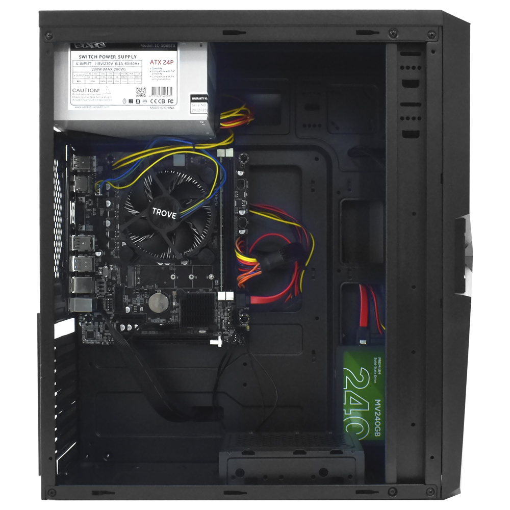 PC Montado Intel Core i3 540 de 3.06GHz 8GB de RAM / 240GB SSD + Mouse / Teclado / Mouse Pad - Preto