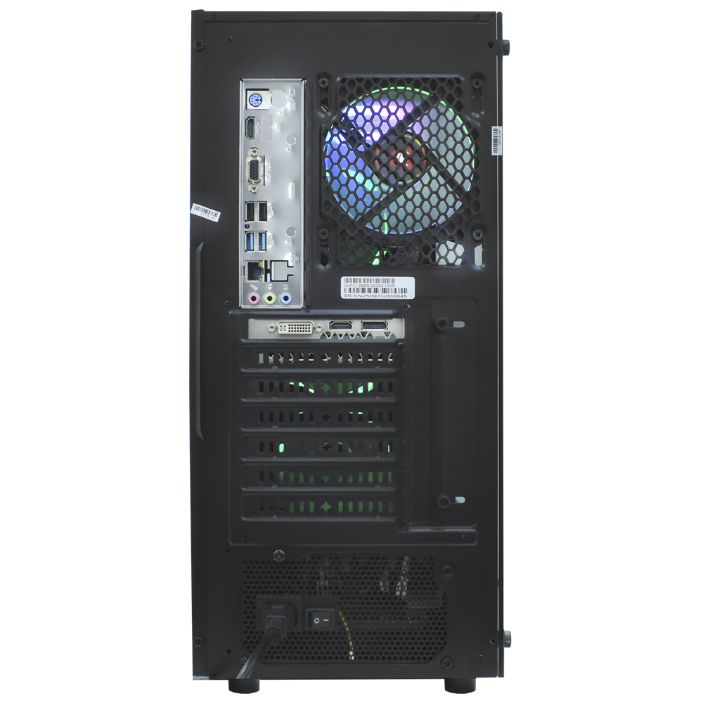 PC Montado Intel Core i5 12400F de 2.5GHz 16GB de RAM / 256GB SSD / Radeon RX580 8GB - Preto