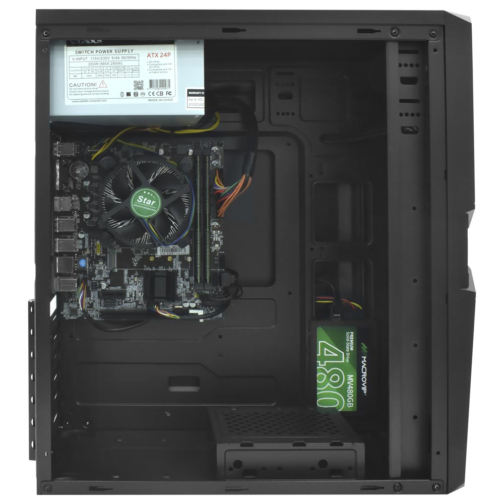 PC Montado Intel Core i5 2400 de 3.1GHz 16GB de RAM / 480GB SSD + Mouse / Teclado / Mouse Pad - Preto