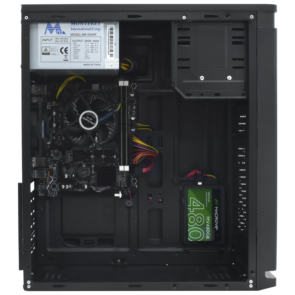 PC Montado Intel Core i5 2400 de 3.1GHz 16GB de RAM / 480GB SSD + Mouse / Teclado / Mouse Pad - Preto