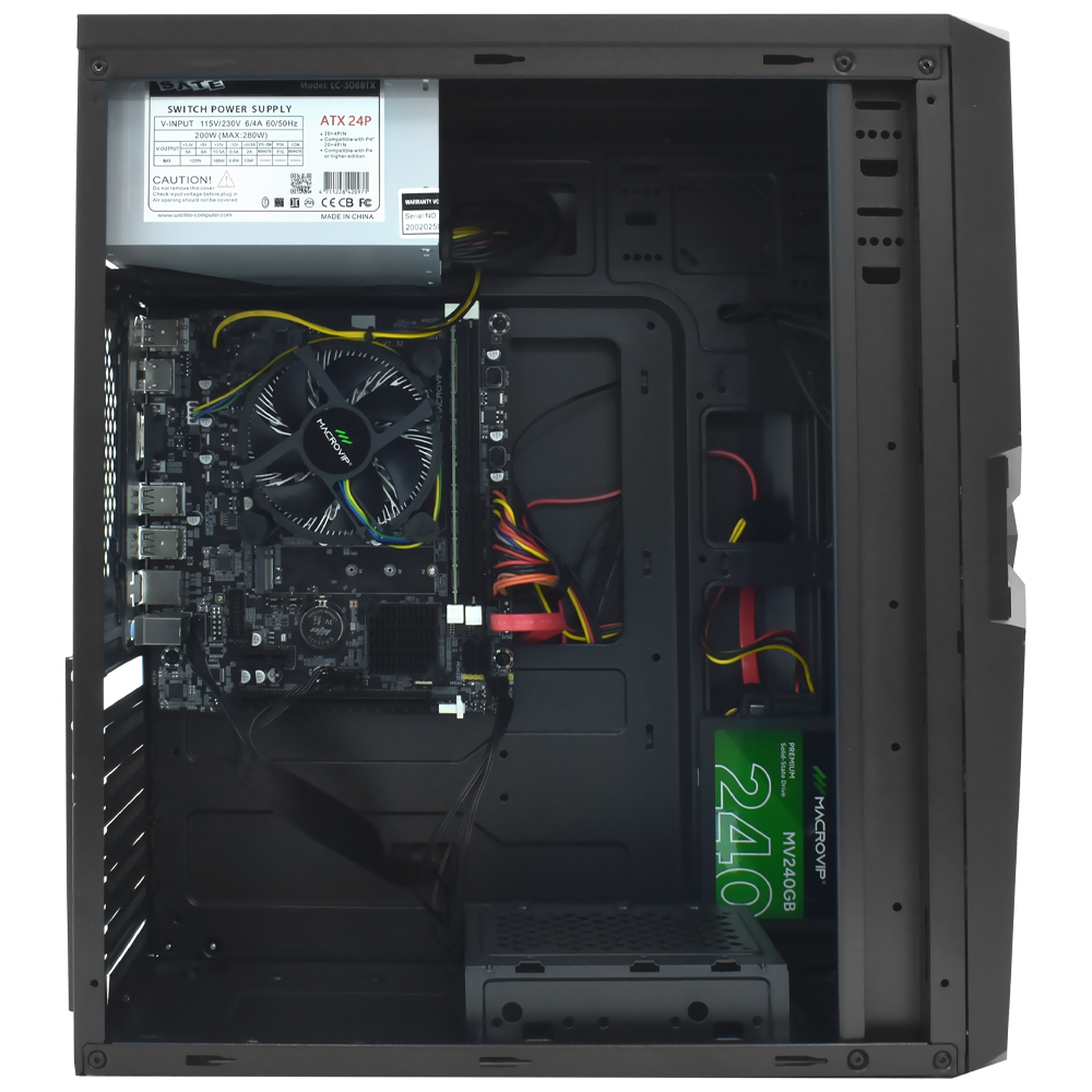 PC Montado Intel Core i5 2500 de 3.3GHz 8GB de RAM / 240GB SSD + Mouse / Teclado / Mouse Pad - Preto