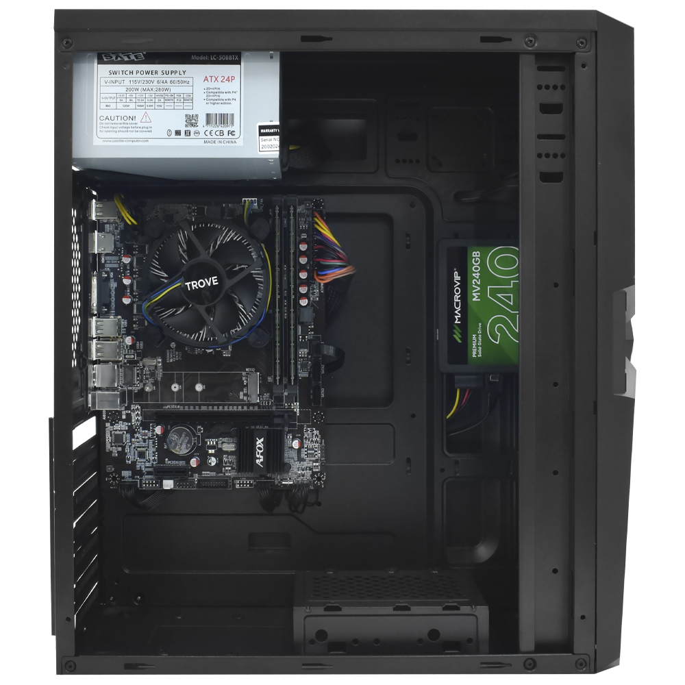 PC Montado Intel Core i5 3450 de 3.1GHz 16GB de RAM / 240GB SSD + Monitor / Mouse / Teclado / Mouse Pad - Preto