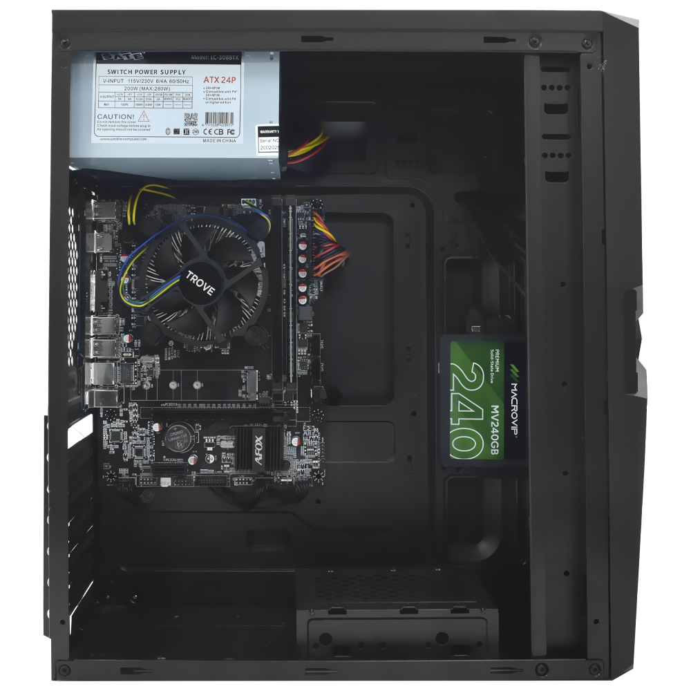 PC Montado Intel Core i7 2600 de 3.4GHz 8GB de RAM / 240GB SSD + Monitor / Mouse / Mousepad / Teclado - Preto