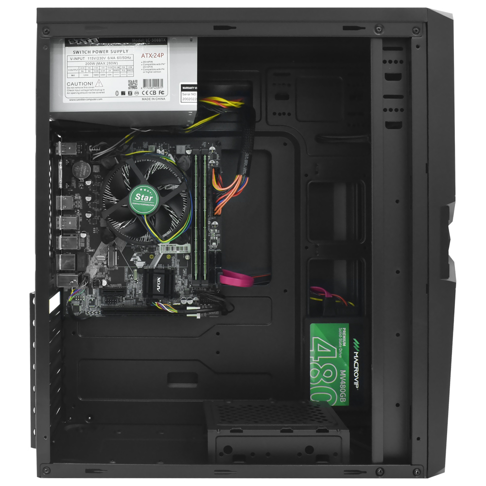 PC Montado Intel Core i7 de 3.4GHz 16GB de RAM / 480GB SSD + Mouse / Teclado / Mouse Pad - Preto