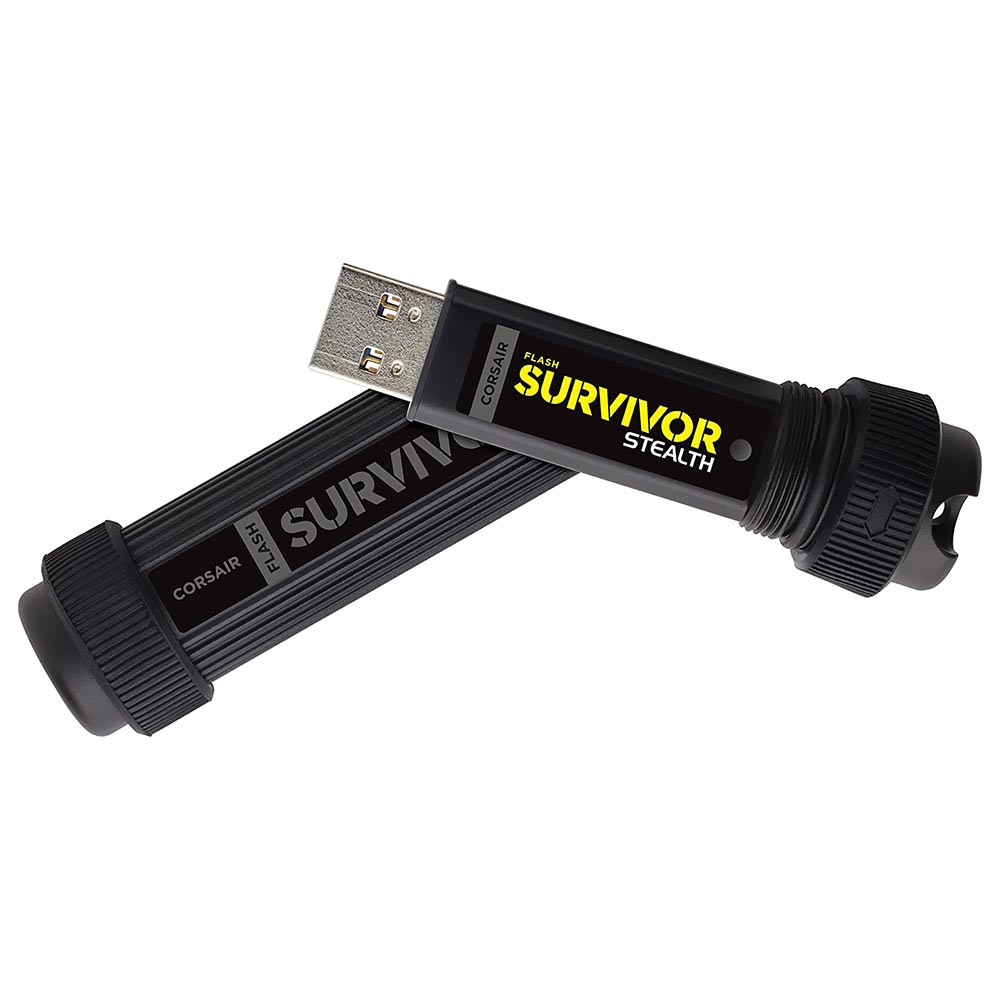 Pendrive Corsair Flash Survivor Stealth 128GB USB 3.0 - Preto (CMFSS3B-128GB)