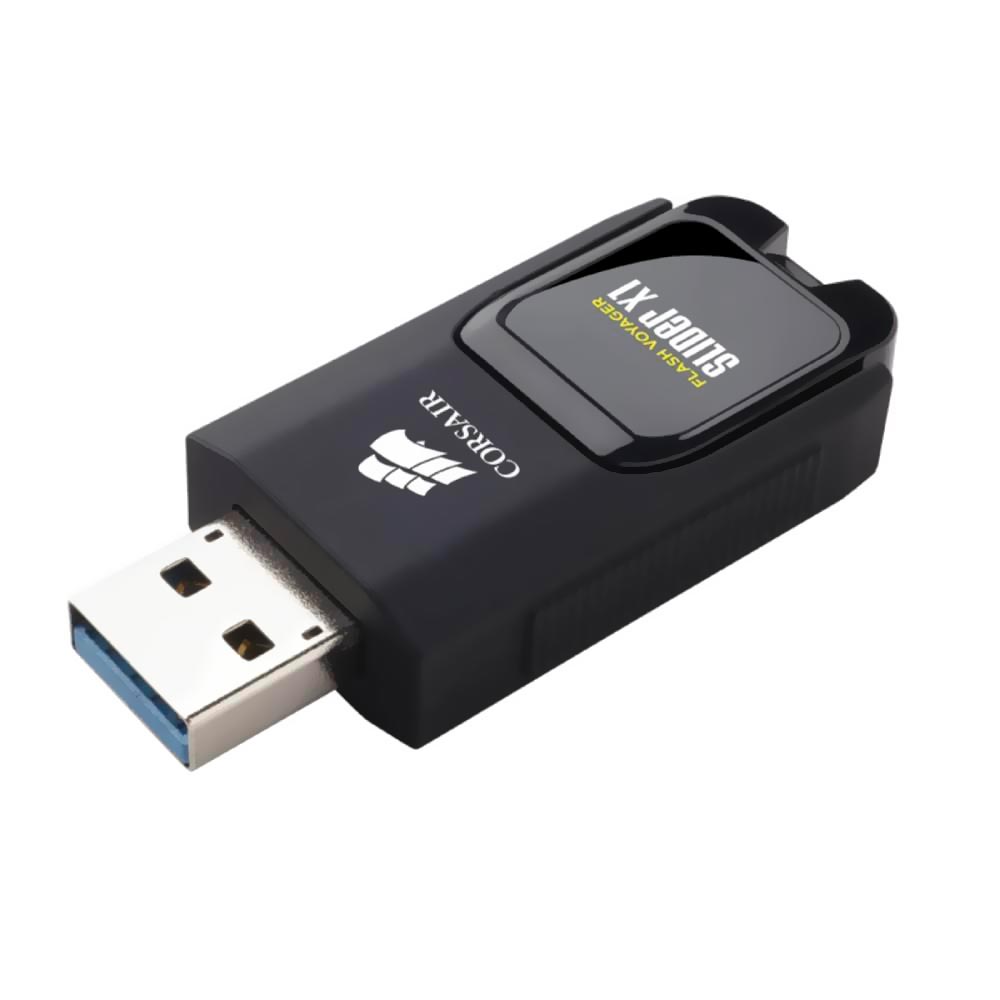 Pendrive Corsair Flash Voyager Slider X1 64GB USB 3.0 - Preto