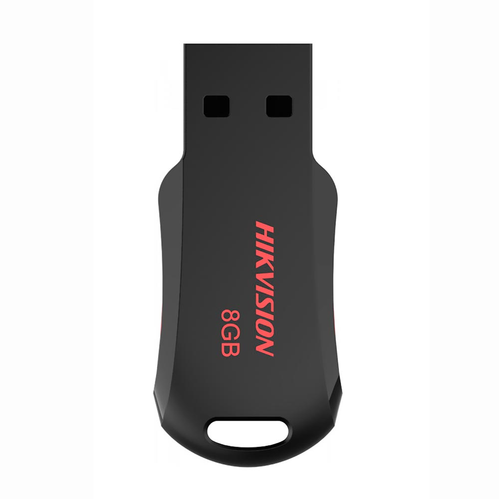 Pendrive Hikvision M200R 8GB USB 2.0 - Preto / Vermelho (HS-USB-M200R)