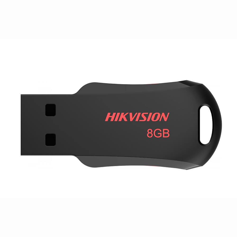 Pendrive Hikvision M200R 8GB USB 2.0 - Preto / Vermelho (HS-USB-M200R)