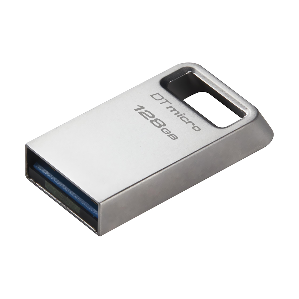 Pendrive Kingston DataTraveler Micro 128GB USB 3.2 - Prata (DTMC3G2/128GB)