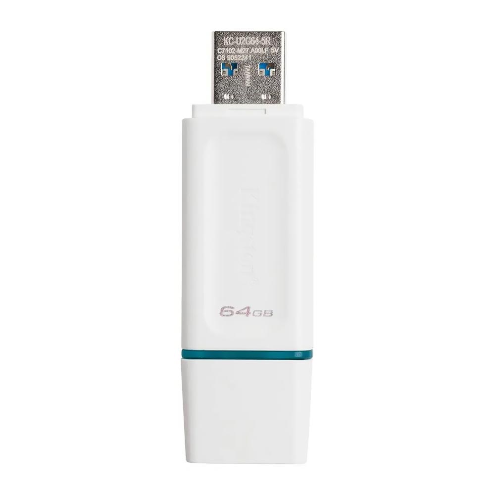 Pendrive Kingston Exodia 64GB USB 3.2 - Branco (KC-U2G64-5R)