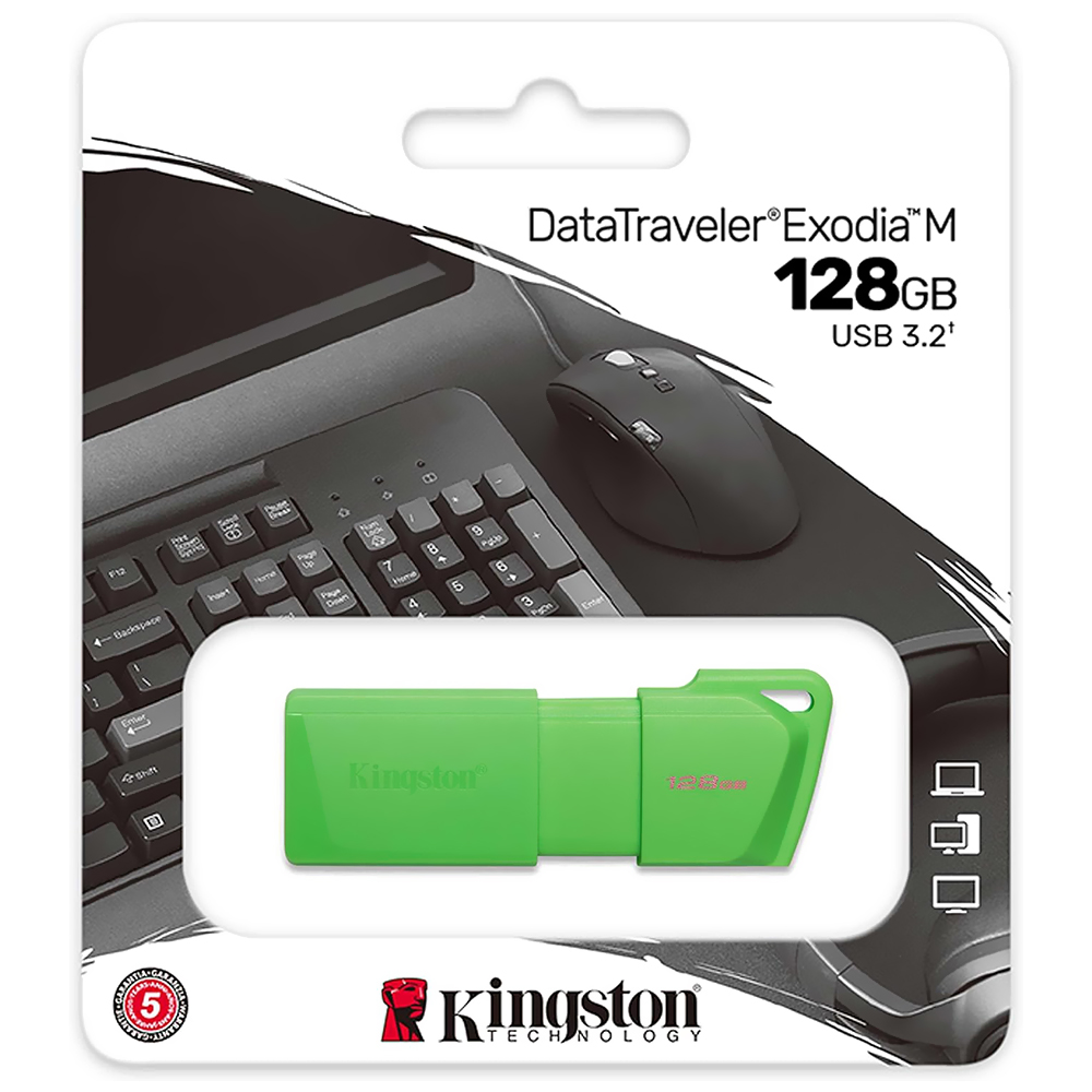 Pendrive Kingston Exodia M 128GB USB 3.2 - Verde (KC-U2L128-7LG)