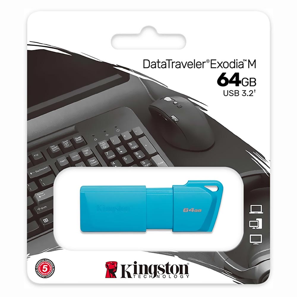 Pendrive Kingston Exodia M 64GB USB 3.2 - Azul (KC-U2L64-7LB)