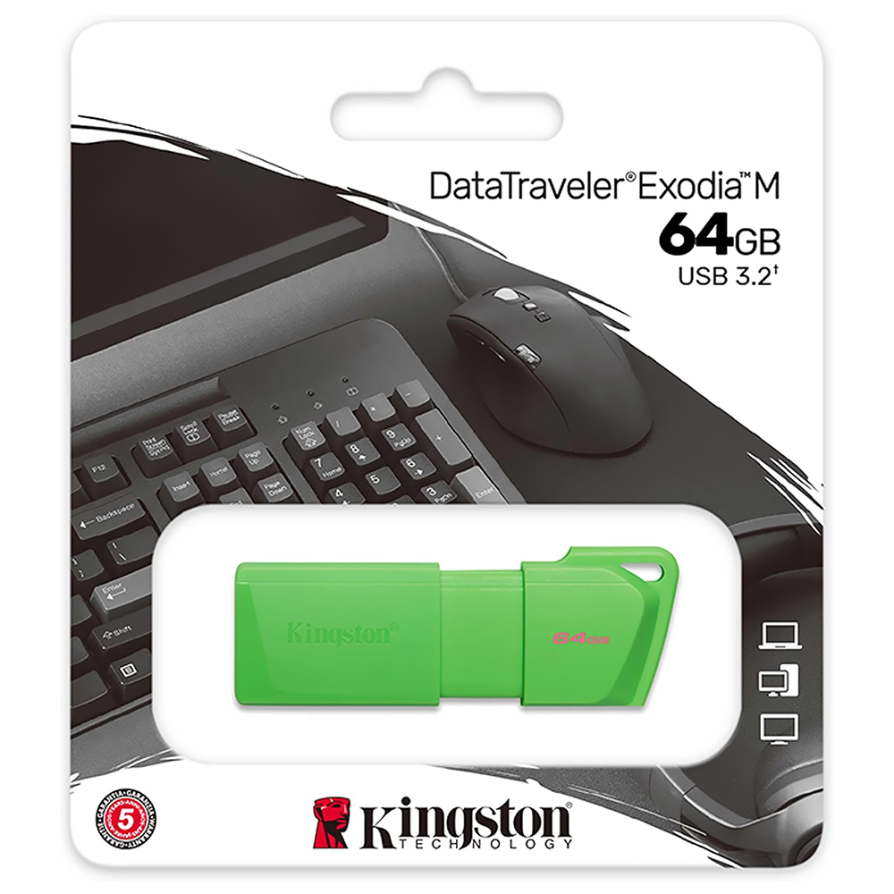 Pendrive Kingston Exodia M 64GB USB 3.2 - Verde (KC-U2L64-7LG)
