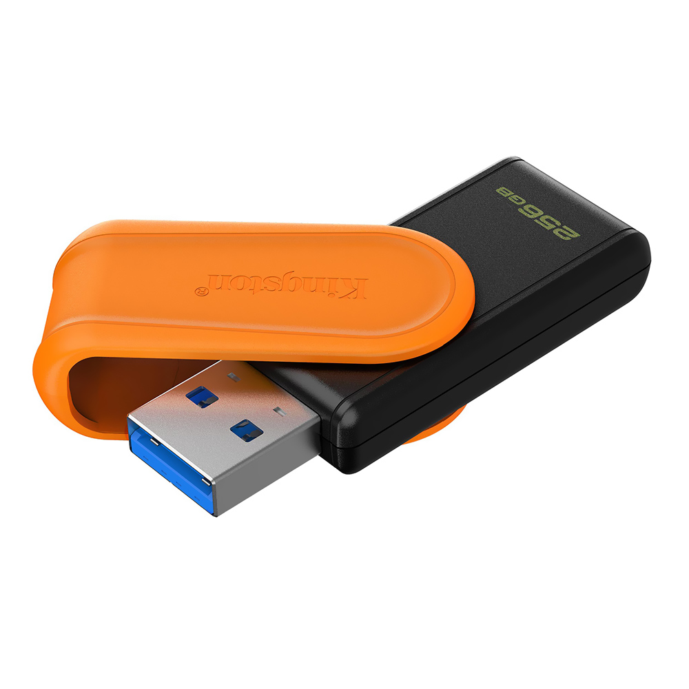 Pendrive Kingston Exodia S 256GB USB 3.2 - Preto / Laranja (DTXS/256GB)