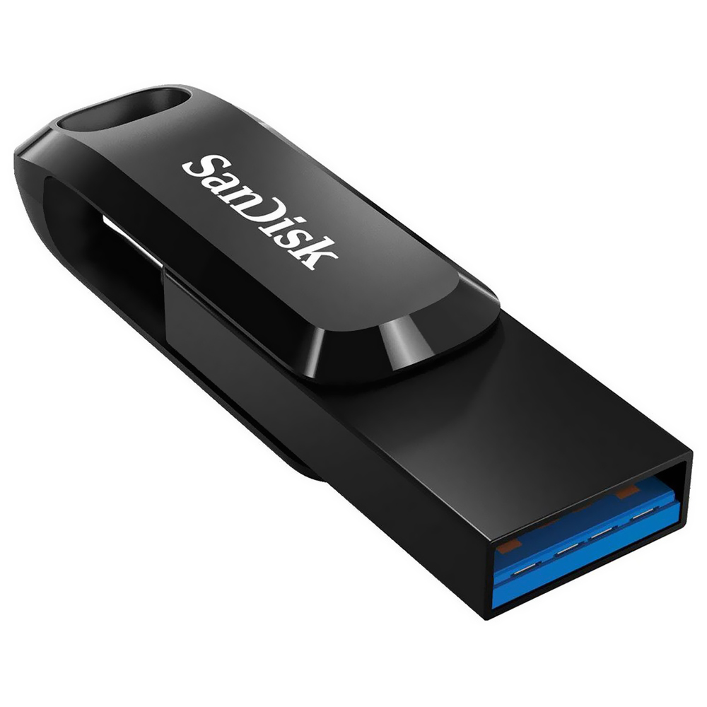 Pendrive SanDisk G46 Ultra Dual Drive Go 64GB USB 3.1 / Type-C - Preto