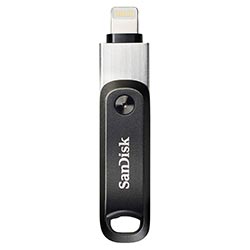 Pendrive SanDisk Ixpand Flash Drive GO 128GB Lightning / USB 3.0 - Preto / Prata (SDIX60N-128G-GN6NE)