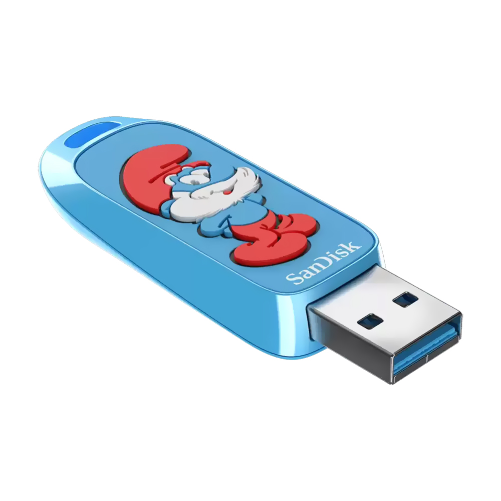 Pendrive SanDisk Smurfs 128GB USB 3.2 - Azul (SDCZIS-128G-G46)