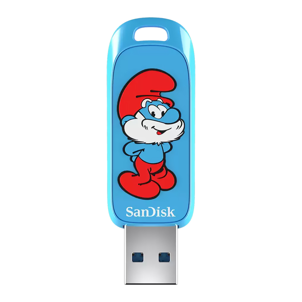 Pendrive SanDisk Smurfs 128GB USB 3.2 - Azul (SDCZIS-128G-G46)
