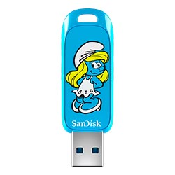 Pendrive SanDisk Smurfs 256GB USB 3.2 - Azul (SDCZIS-256G-G46)