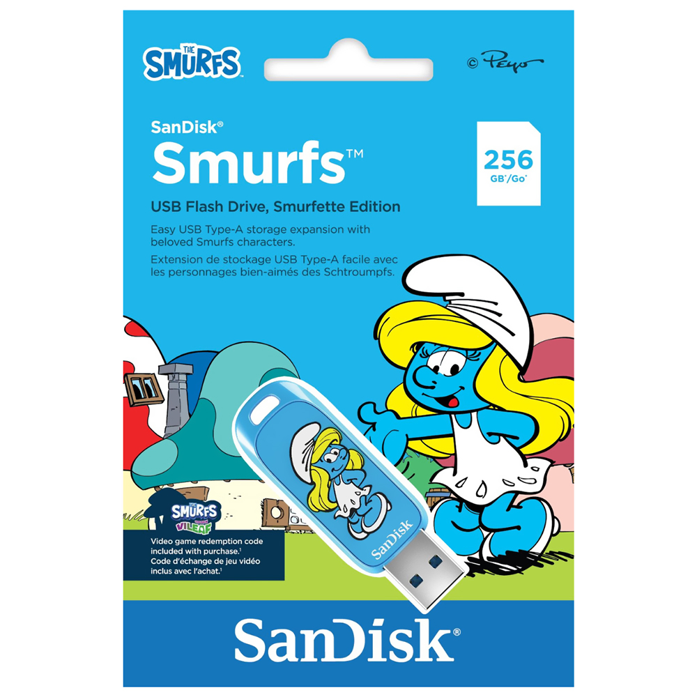 Pendrive SanDisk Smurfs 256GB USB 3.2 - Azul (SDCZIS-256G-G46)