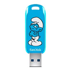 Pendrive SanDisk Smurfs 64GB USB 3.2 - Azul (SDCZIS-064G-G46)