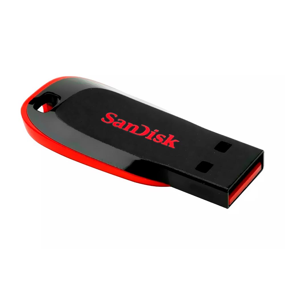 Pendrive SanDisk Z50 Cruzer Blade 64GB USB 2.0 - Preto / Vermelho