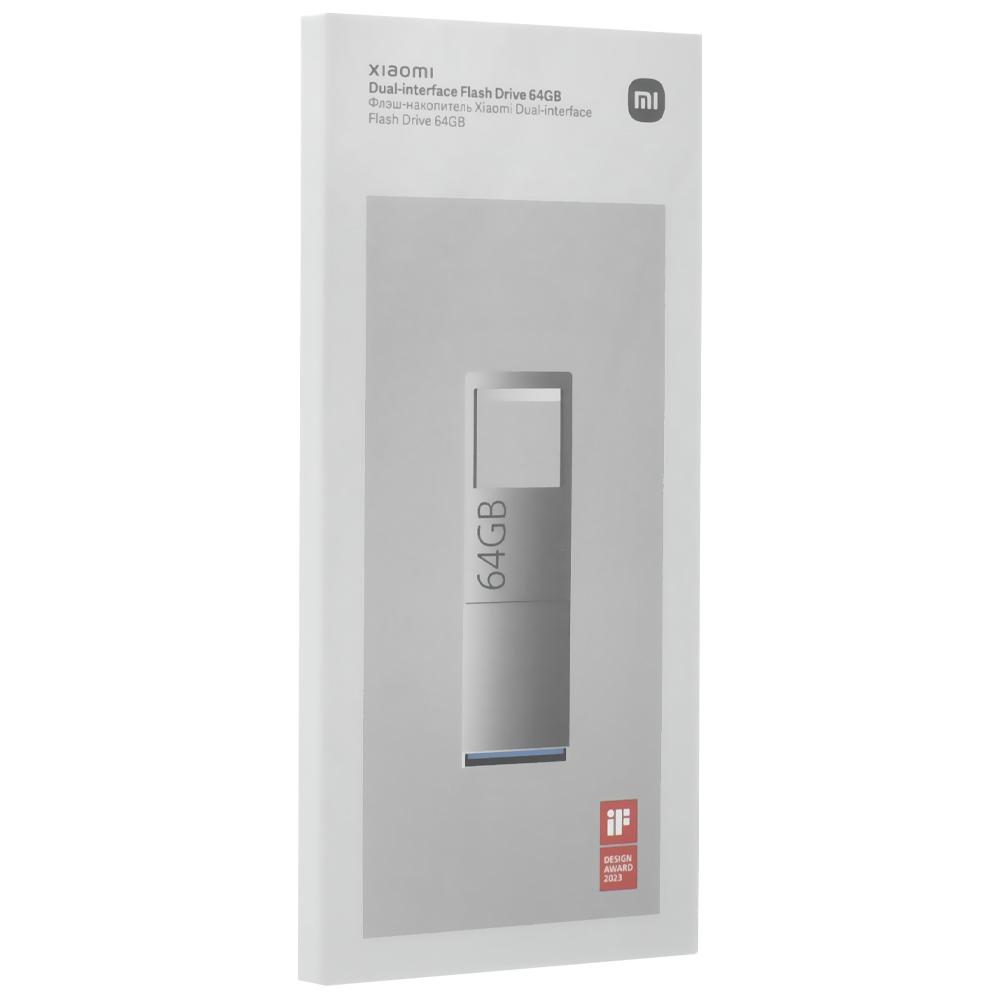 Pendrive Xiaomi Dual-Interface 64GB USB-C / USB 3.2 - Prata (XMUP21YM)