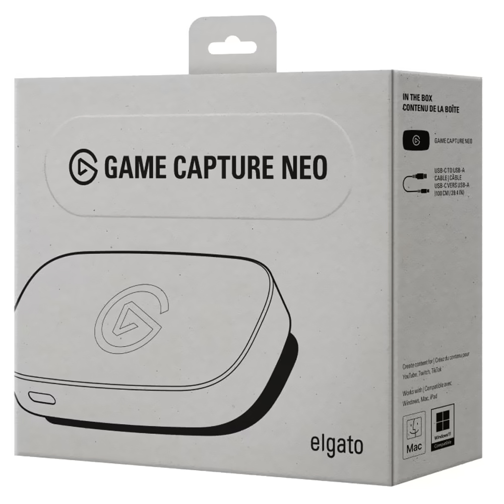 Placa de Captura de Vídeo Elgato Game Capture Neo 1080P HDMI / USB-C - Branco (10GBI9901)
