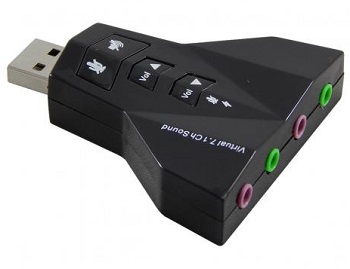 Placa de Som USB 7.1CH Virtual