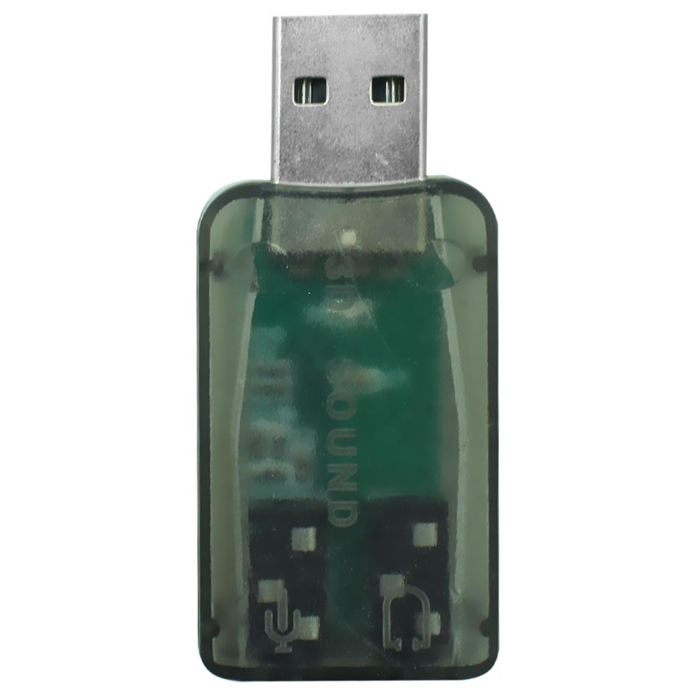 Placa de Som USB Áudio 5.1 Channel Microfins HR1266 - Suporta 3D