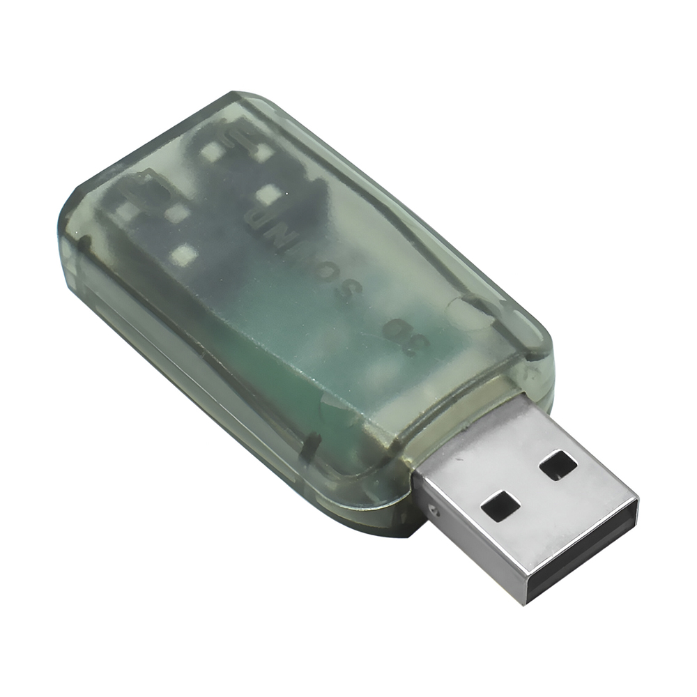 Placa de Som USB Áudio 5.1 Channel Microfins HR1266 - Suporta 3D